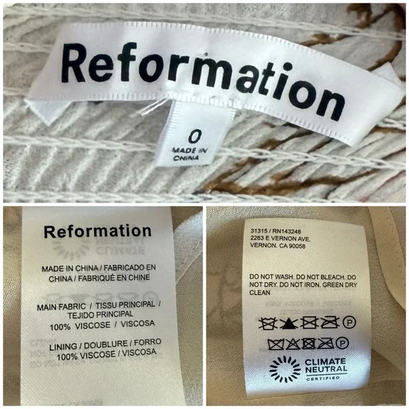 Reformation Kourtney Dress in Frolic Size 0 - Picture 9 of 11